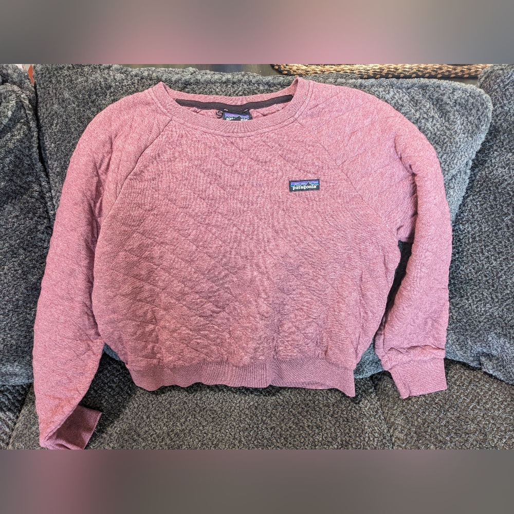 Patagonia Womens Organic Cotton Quilted Crew Neck Pullover Size Small